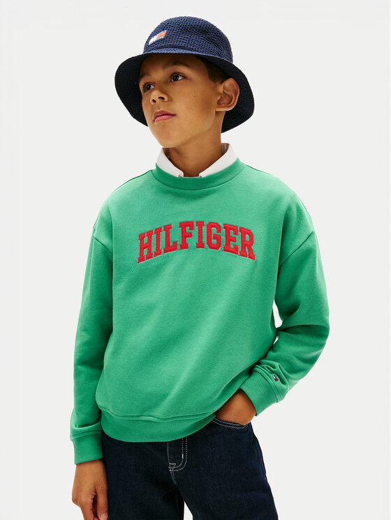 Tommy Hilfiger Tommy Hilfiger Суитшърт KB0KB10404 Зелен Regular Fit