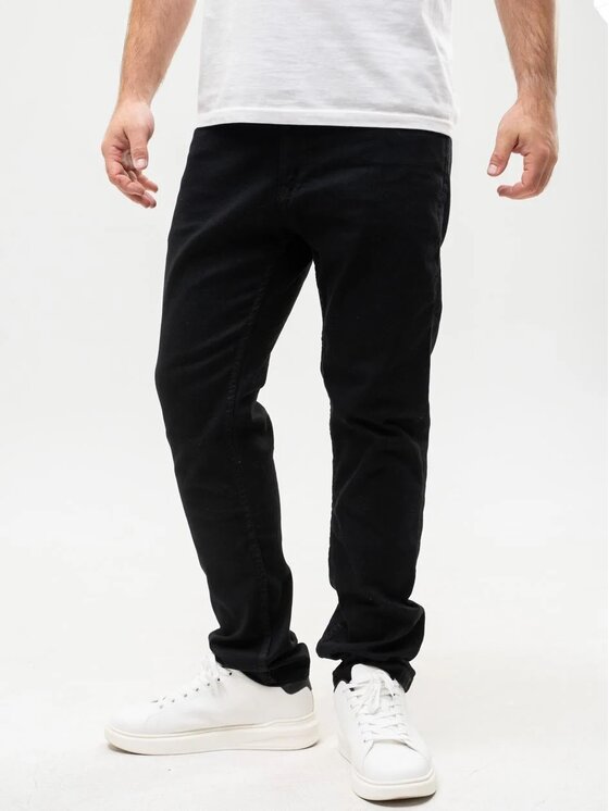 Urban City Urban City Jeansy Spodnie Jeansowe Męskie Czarne UrbanCity Pocket Logo 36 Czarny Regular Fit