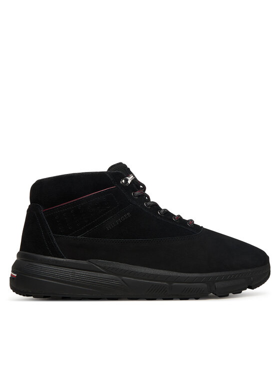 Tommy Hilfiger Tommy Hilfiger Зимни обувки Hilfiger W Nbk Sde Hybrid Boot FM0FM05609 Черен