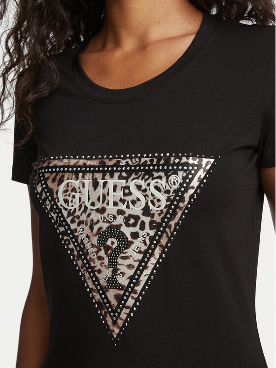 Guess Guess T-Shirt W6BI26 K6047 Czarny Regular Fit