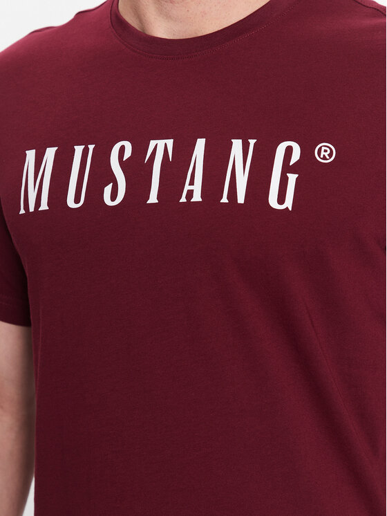 Mustang Mustang T-Shirt Alex 1013221 Bordowy Regular Fit