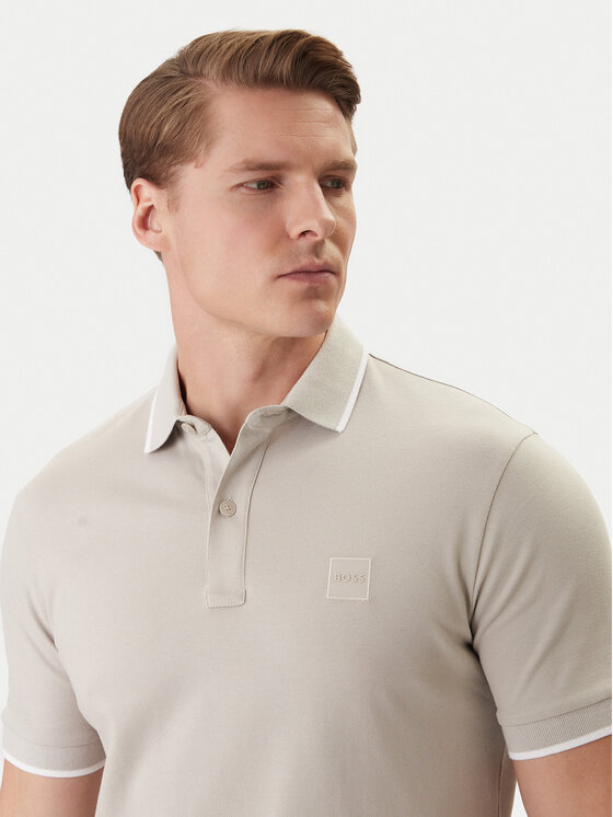 BOSS BOSS Tricou polo Passertip 50507699 Bej Regular Fit