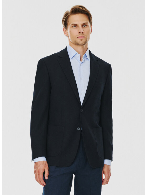 Pako Lorente Pako Lorente Marynarka P24WF-3X-006 Granatowy Slim Fit