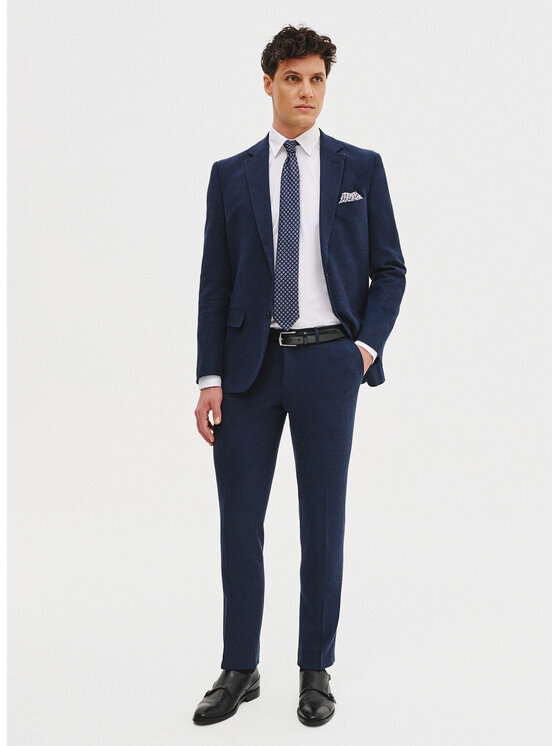 Pako Lorente Pako Lorente Spodnie garniturowe P25SF-6G-021 Granatowy Slim Fit