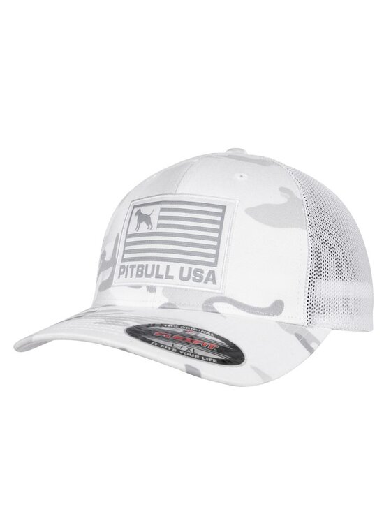 Czapka z daszkiem PITBULL, Białe, Czapka Full Cap PITBULL USA S/M