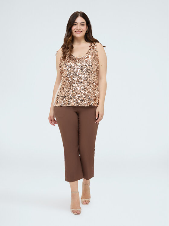 Fiorella Rubino Fiorella Rubino Top D018L000155N006 Oro Regular Fit