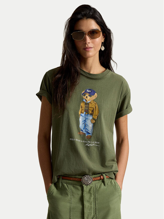 Polo Ralph Lauren Polo Ralph Lauren Тишърт 211B17806001 Тъмнозелен Regular Fit