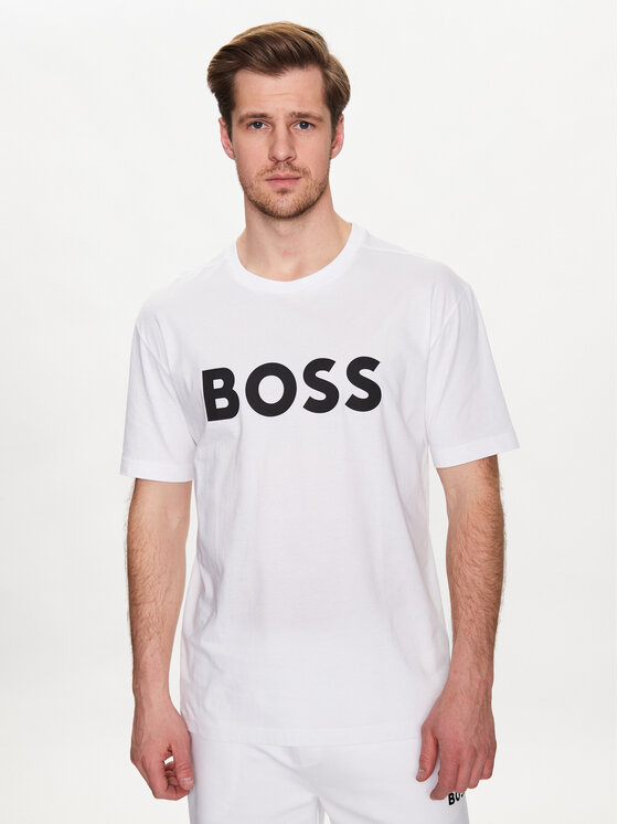 Boss T-krekls 50483774 Balts Relaxed Fit