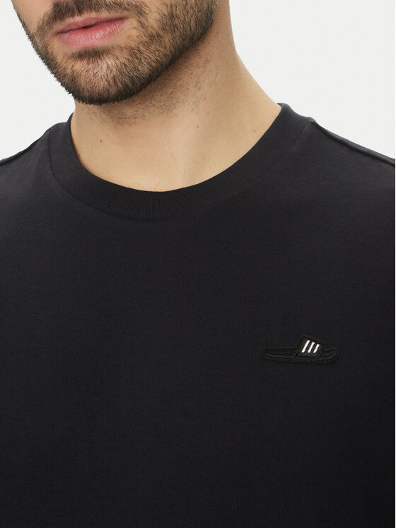adidas adidas T-Shirt Lounge Slide Graphic JJ4003 Černá Regular Fit