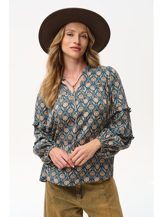blue shadow blue shadow Bluzka Maddy Niebieski Regular Fit