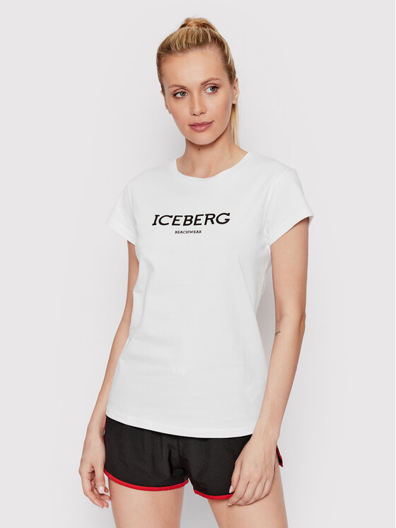 Iceberg Majica ICE2WTS01 Bela Regular Fit