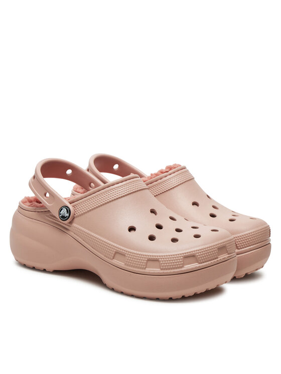 Crocs Crocs Klapki Classic Platform Lined Clog W 207938 Różowy