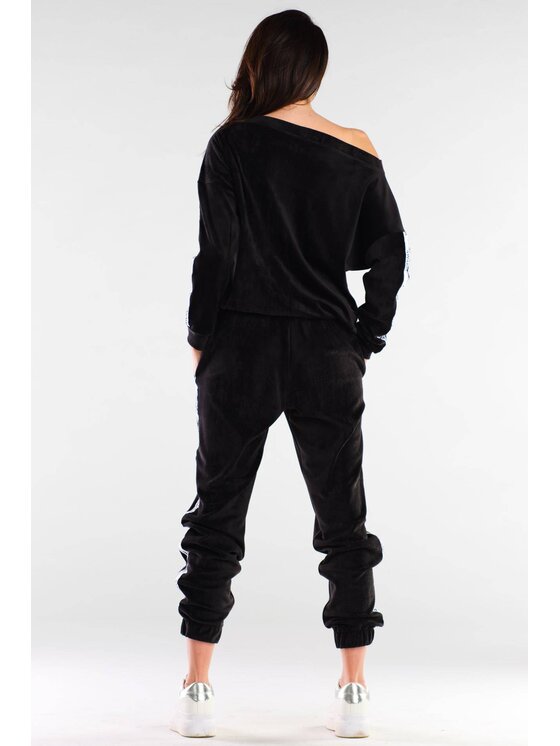 Awama Awama Bluza A408 Czarny Basic Fit