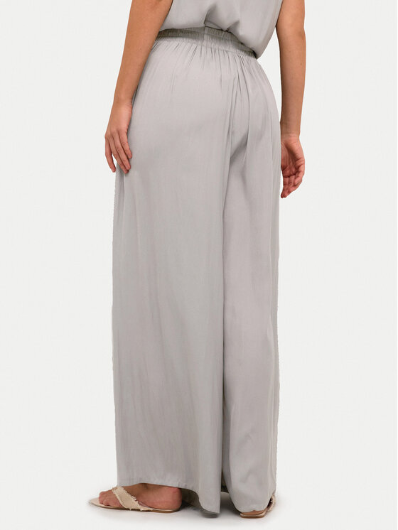 Kaffe Kaffe Панталони тип палацо Allie 10508761 Сив Relaxed Fit
