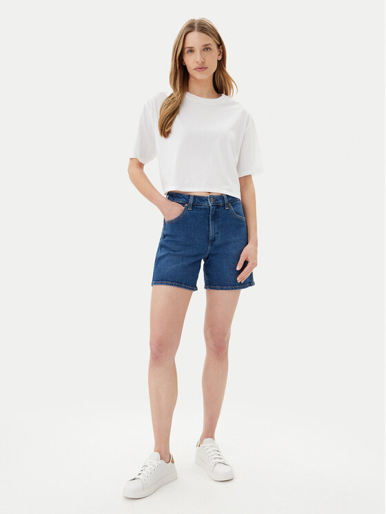 Wrangler Wrangler Džínové šortky Cowboy 112366267 Modrá Relaxed Fit
