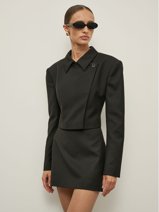 La Mania La Mania Marynarka VIA Czarny Classic Fit