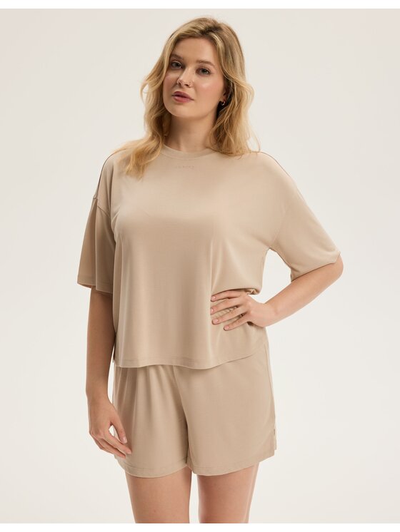 Esotiq Esotiq Bluzka 43916 Żółty Regular Fit