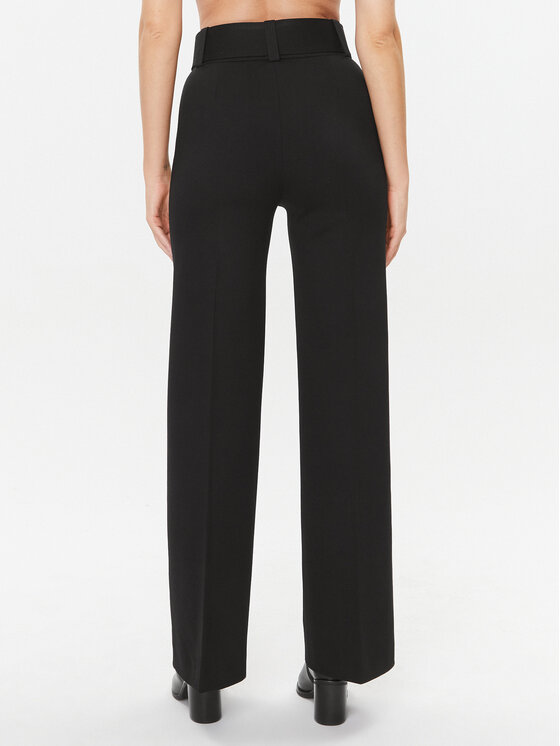 Luisa Spagnoli Luisa Spagnoli Medžiaginės kelnės Osten 540365 Juoda Regular Fit