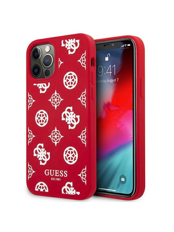 Guess Guess Etui na telefon iPhone 12 Pro Max Czerwony