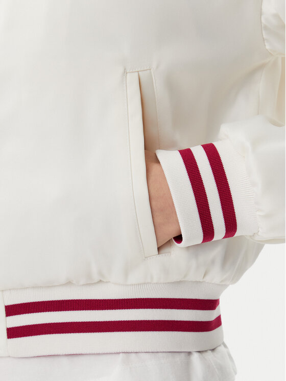 Tommy Jeans Tommy Jeans Μπόμπερ μπουφάν Satin Coach DW0DW20229 Λευκό Regular Fit
