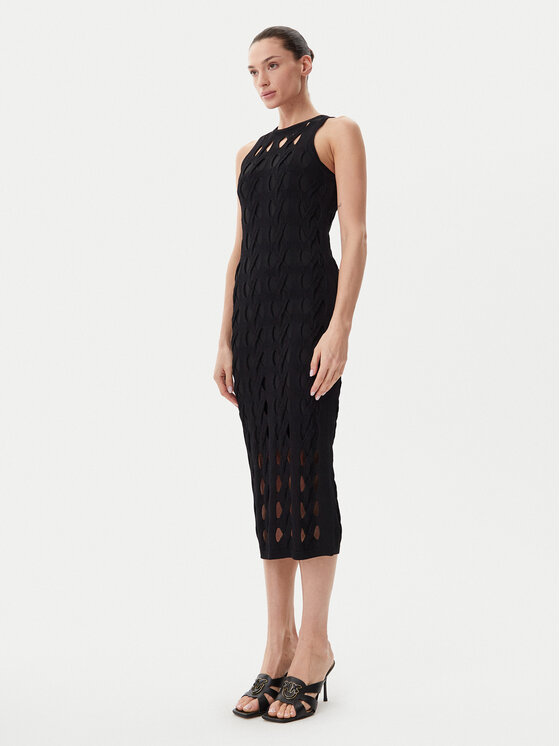 PINKO PINKO Kötött ruha Allan 105190 A2LW Fekete Regular Fit