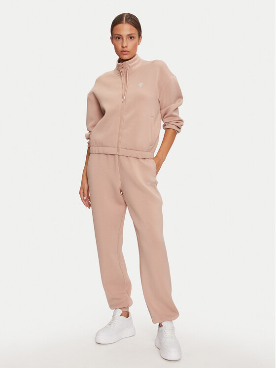 Guess Guess Spodnie dresowe Cecilia V4BB13 K7UW2 Beżowy Regular Fit