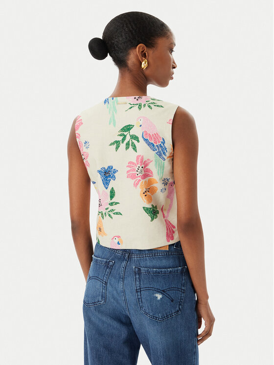 LOLA CASADEMUNT LOLA CASADEMUNT Жилетка за костюм LS2602009 Кремав Regular Fit