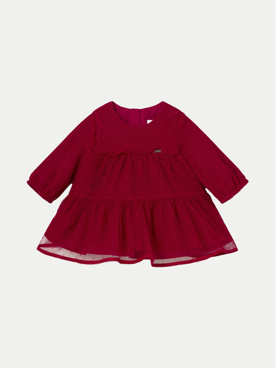 Mayoral Elegantné šaty 2805 Červená Regular Fit