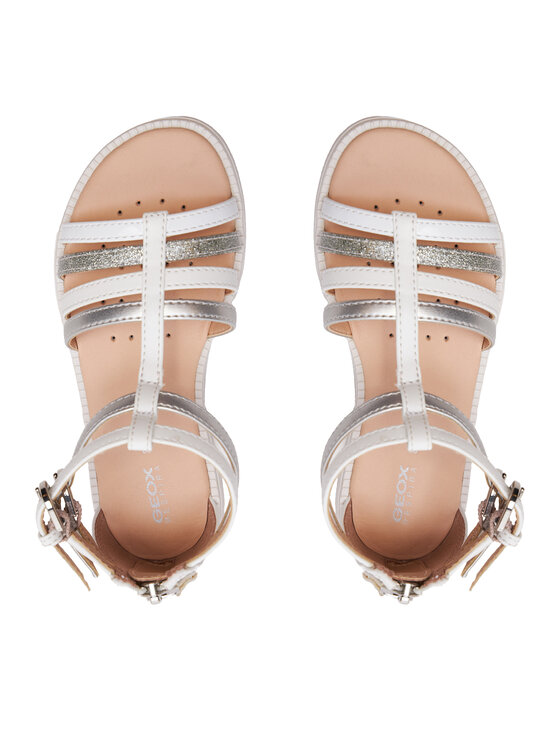 Geox Geox Sandály J Sandal Karly Girl J7235D 054AJ C1Z1N S Bílá