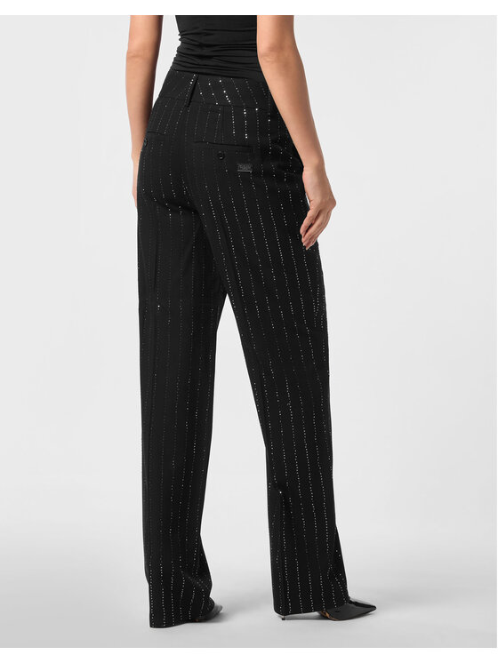 PHILIPP PLEIN PHILIPP PLEIN Bavlnené nohavice 25529 Čierna