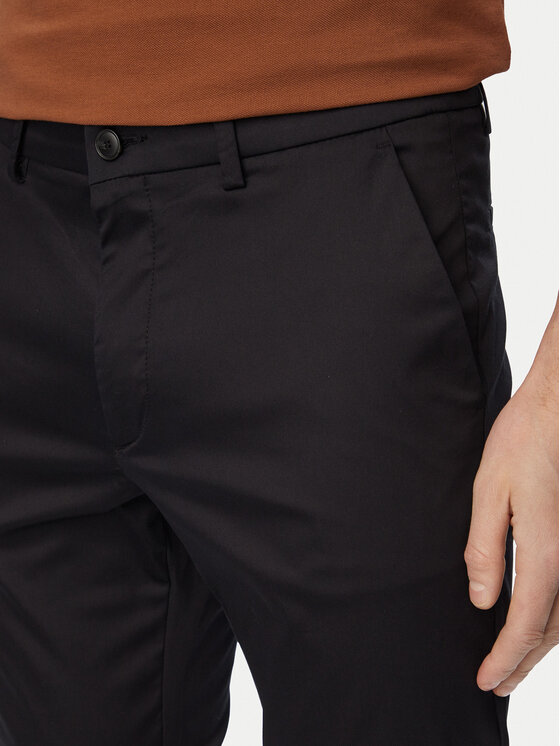 BOSS BOSS Auduma bikses P-Kaiton1 50553841 Melns Slim Fit