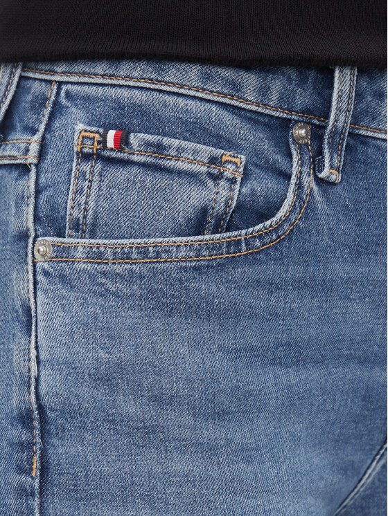 Tommy Hilfiger Tommy Hilfiger Jeans hlače Classic Straight Rw Mel WW0WW40634 Modra Straight Leg