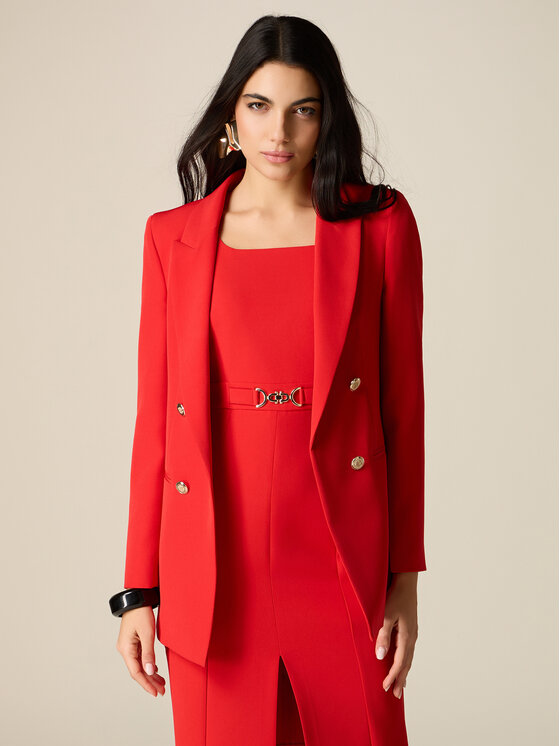 Oltre Oltre Giacca da abito Q810R004608N016 Rosso Slim Fit