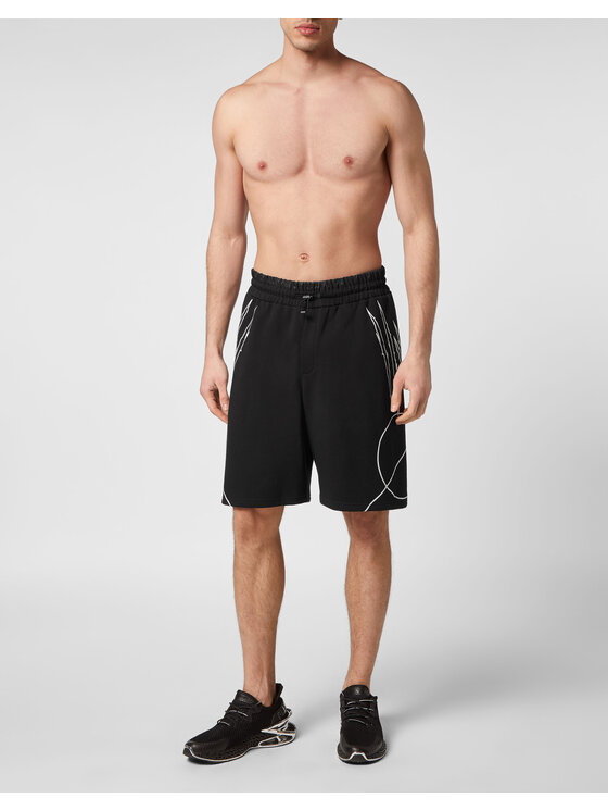 Plein Sport Plein Sport Pantaloncini 1291 Nero Jogger Fit