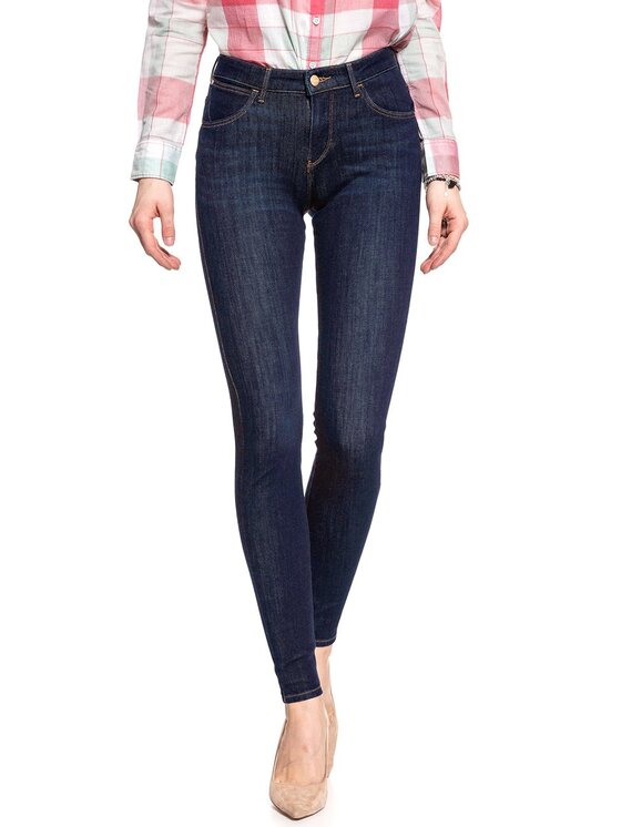 Wrangler Wrangler Jeansy SUPER SKINNY Niebieski Skinny Fit