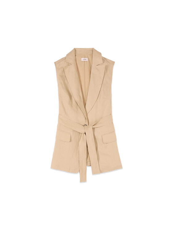 Oltre Oltre Marynarka L013R000069N002 Kremowy Regular Fit