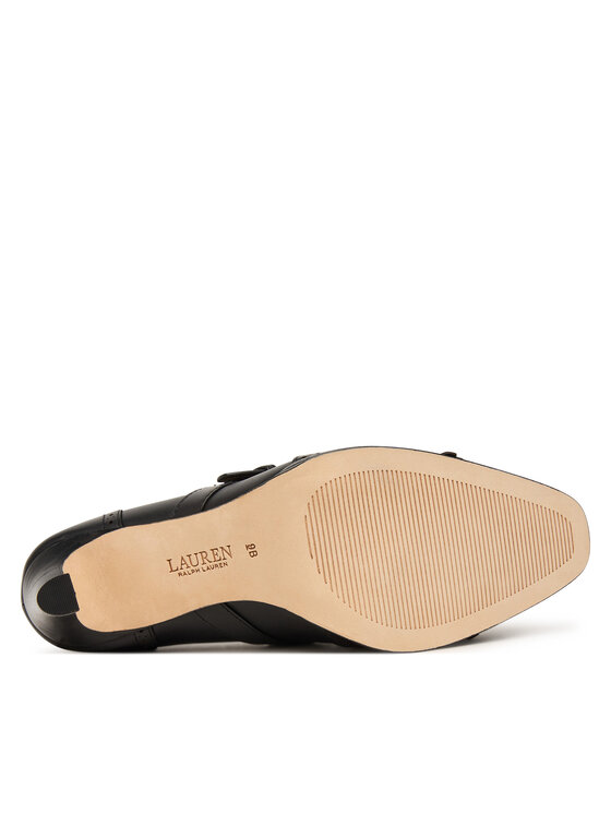 LAUREN RALPH LAUREN LAUREN RALPH LAUREN Półbuty Colleen Perforated Calfskin Kiltie Pump 802P02364002 Czarny