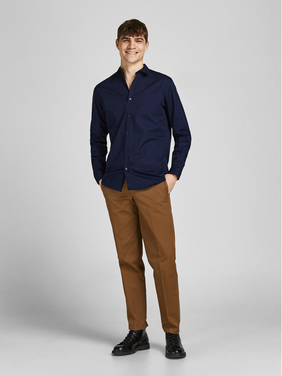 Jack & Jones Jack & Jones Koszula 12201905 Granatowy Slim Fit
