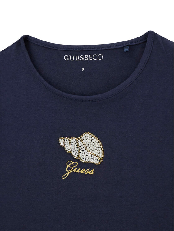 Guess Guess T-Shirt J6GI10 K6YW4 Granatowy Relaxed Fit