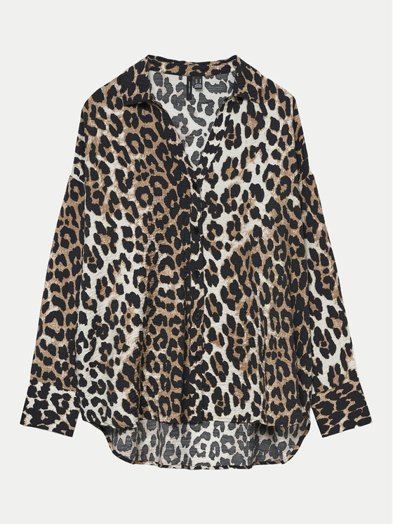 Vero Moda Vero Moda Srajca Josie 10315150 Rjava Oversize