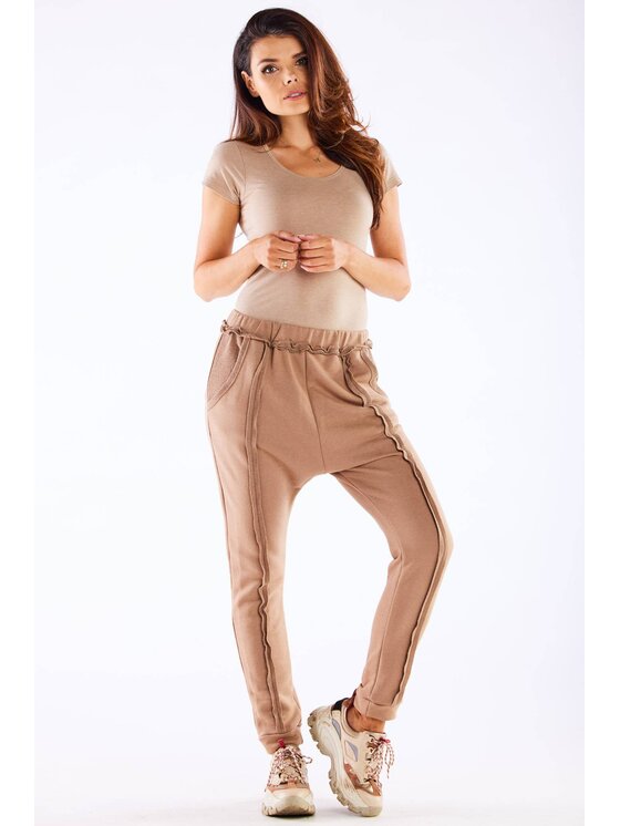 Infinite You Infinite You Dámské kalhoty M274 Béžová Basic Fit