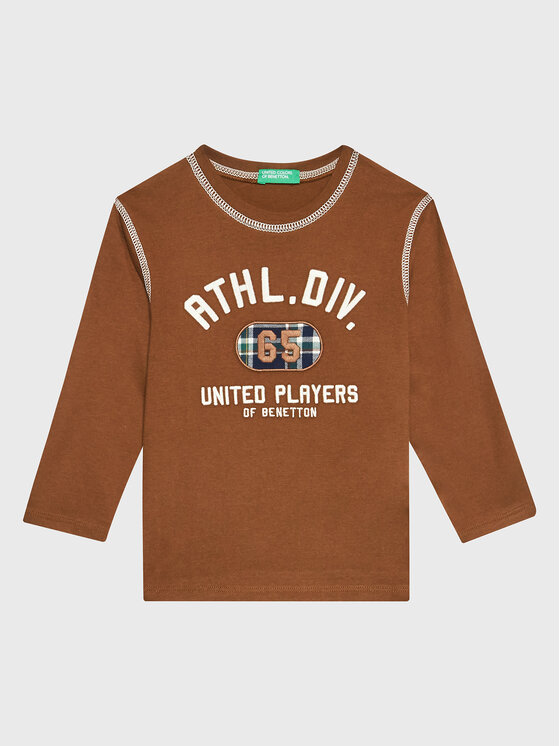United Colors Of Benetton United Colors Of Benetton Majica 3VR5G106G Smeđa Regular Fit