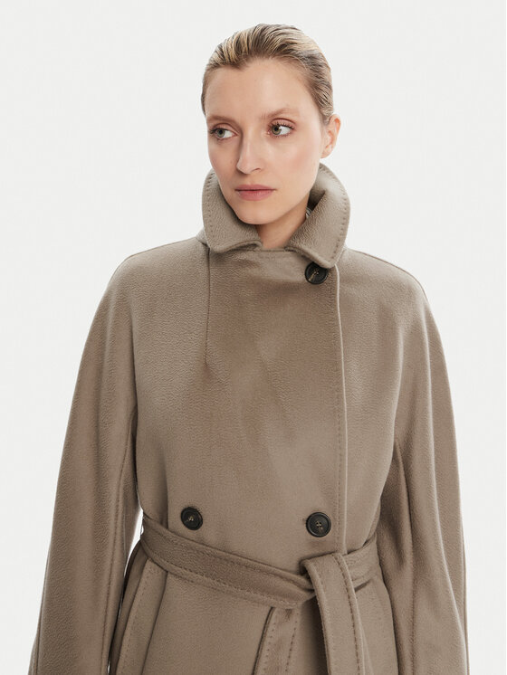 Weekend Max Mara Weekend Max Mara Płaszcz wełniany Resina 2525016031 Brązowy Regular Fit