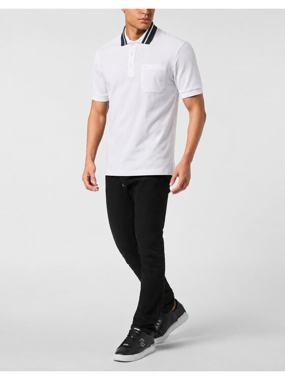 PHILIPP PLEIN PHILIPP PLEIN Polokošeľa 31303 Biela Slim Fit