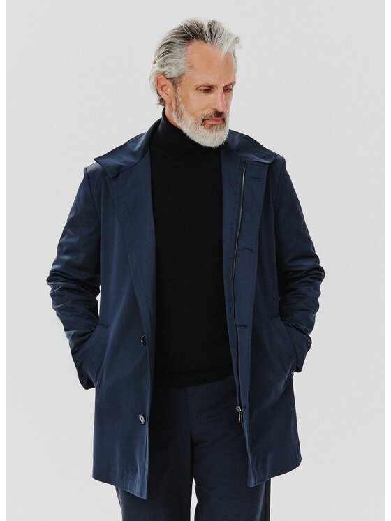 Pako Lorente Pako Lorente Płaszcz P24WF-7X-002 Granatowy Classic Fit