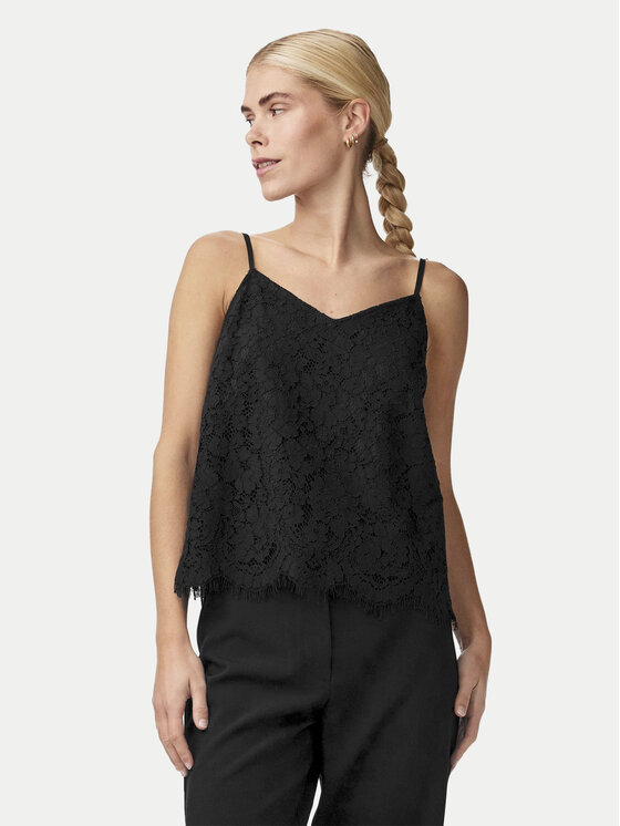 YAS YAS Top Perla 26032812 Negru Regular Fit