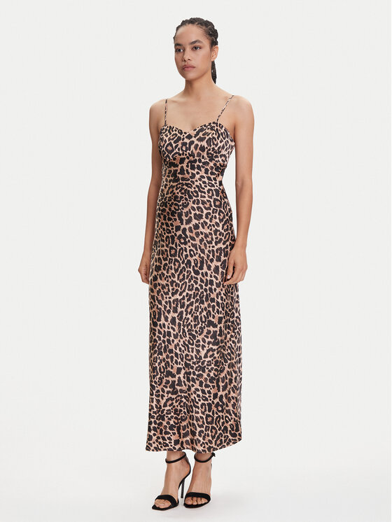 Guess Guess Večernja haljina W5YK35 WHEZ2 Smeđa Slim Fit