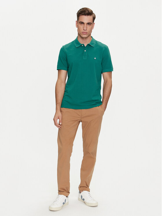 United Colors Of Benetton United Colors Of Benetton Polo 3089J3179 Zelena Regular Fit