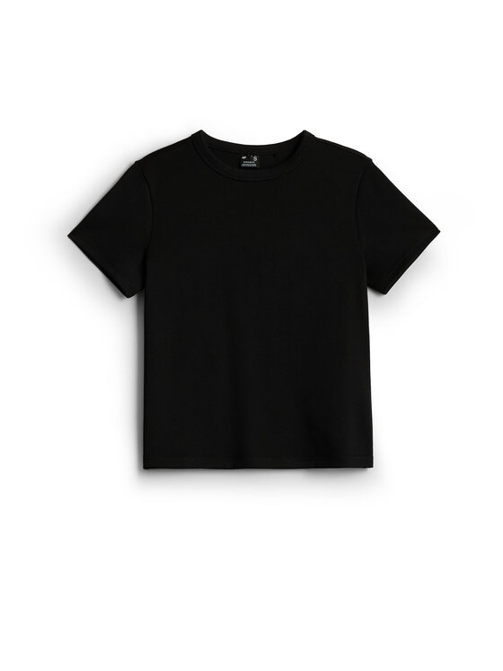 4F 4F T-Shirt BASIC+ Czarny Regular Fit