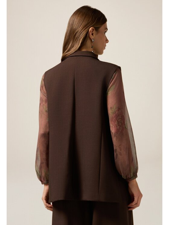 Oltre Oltre Giacca outdoor L014R000071N032 Marrone Slim Fit